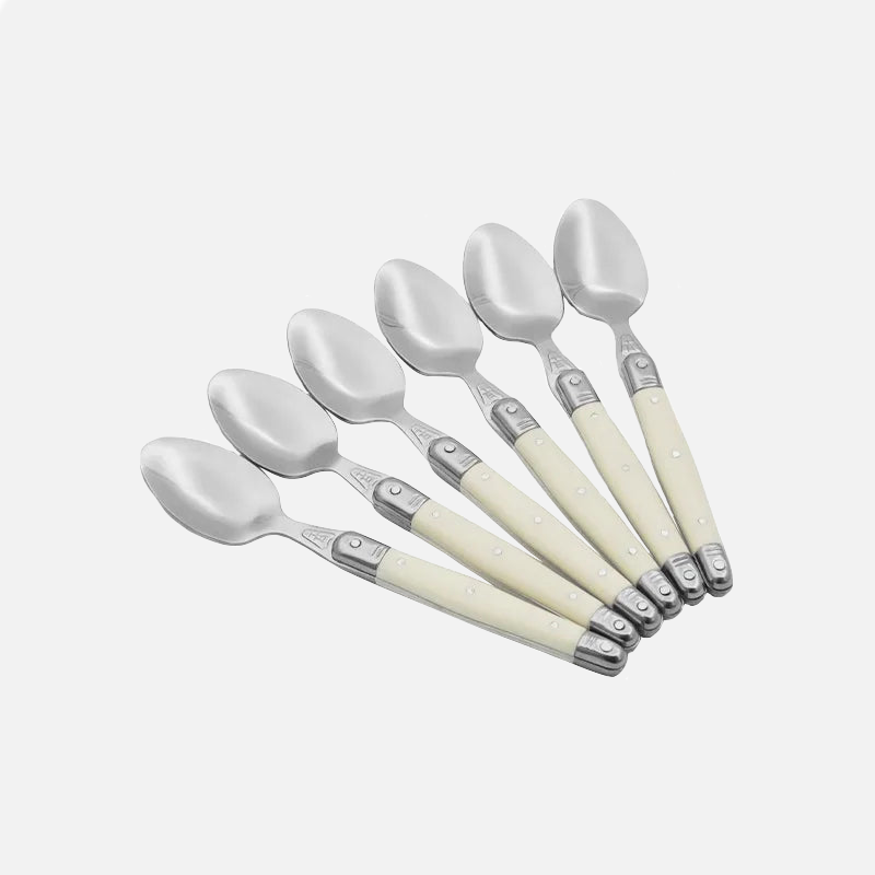 Premium Ivory Laguiole Flatware Cutlery Set - 12-Piece Stainless Steel Knife Fork Spoon Set for Fine Dining, Wedding Gifts & Elegant Table Settings