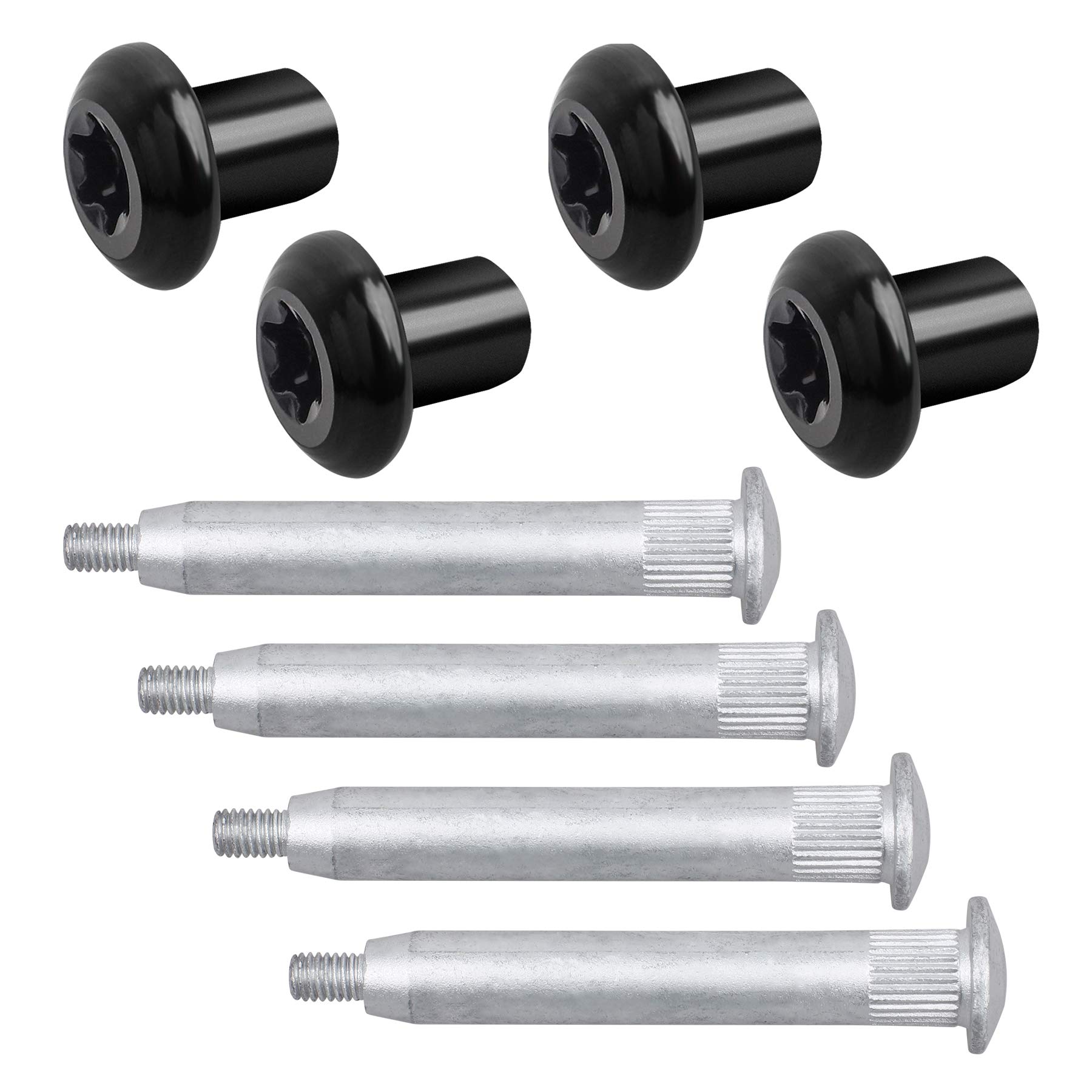 NDRUSH Door Hinge Pin Repair Kit - Anti-Rust Hinge Lock Nuts - Compatible with 2007-2018 Jeep Wrangler JK & JL - Fix Squeaky, Loose Doors for Off-Road Adventures & Daily Driving