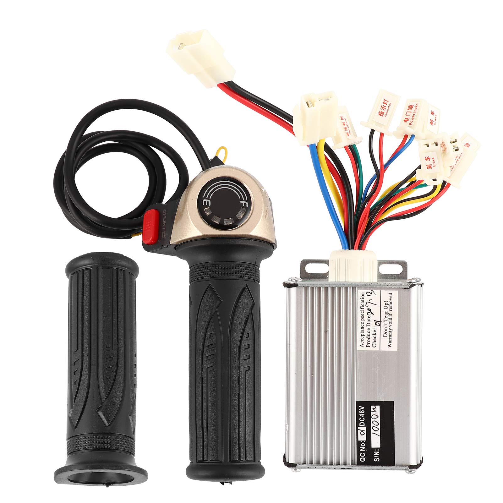 Keenso 48V 1000W Brushless Motor Controller & Throttle Grip Set for E-Bikes - High Performance Electric Bike Accessories for Commuting & Off-Road Adventures