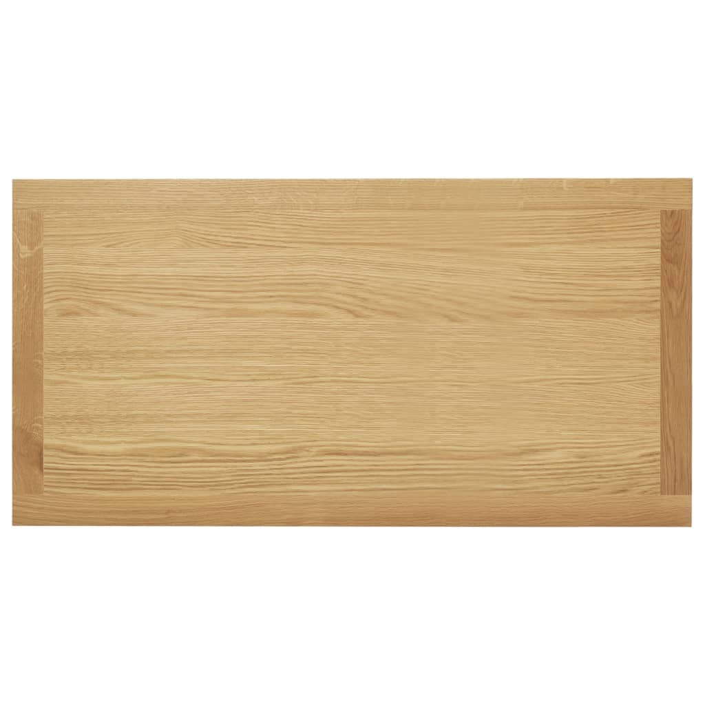 Solid Oak Wood Square Coffee Table with Storage - 43.3