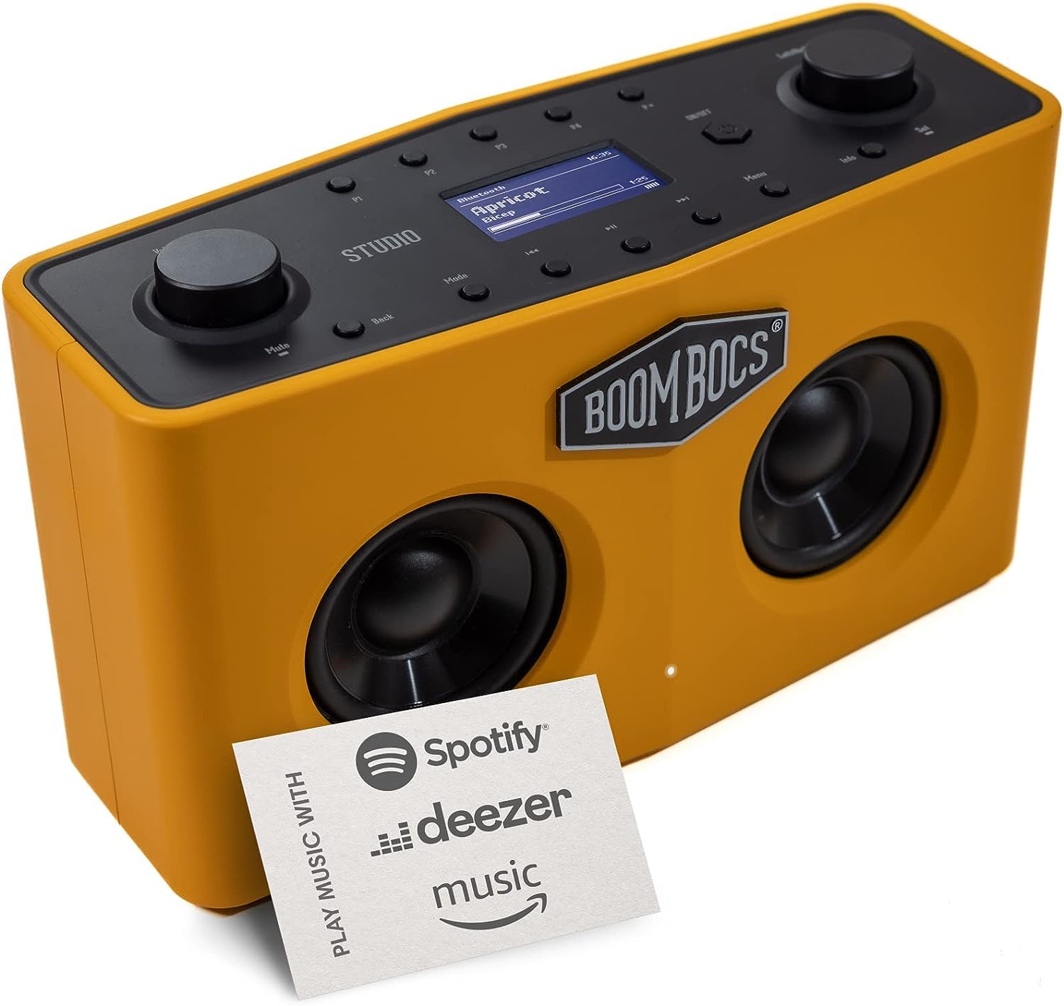 BoomBocs Wireless Bluetooth Speaker with WiFi Internet Radio - Portable Speaker for Spotify, Deezer & Amazon Music Streaming - Orange - Perfect for Home, Office, Travel & Outdoor Adventures