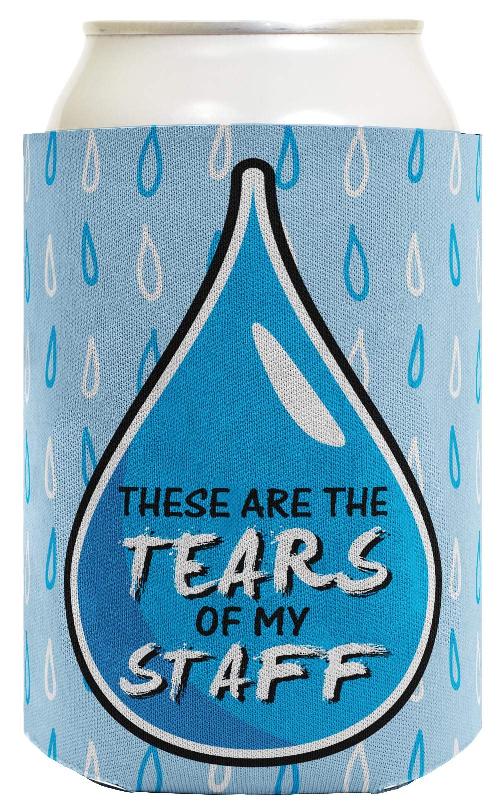 96-Pack Can Coolie Drink Coolers - Supervisor Gifts with Teardrop Design (These Are The Tears of My Staff) - Perfect for Office Parties, Team Events & Employee Appreciation