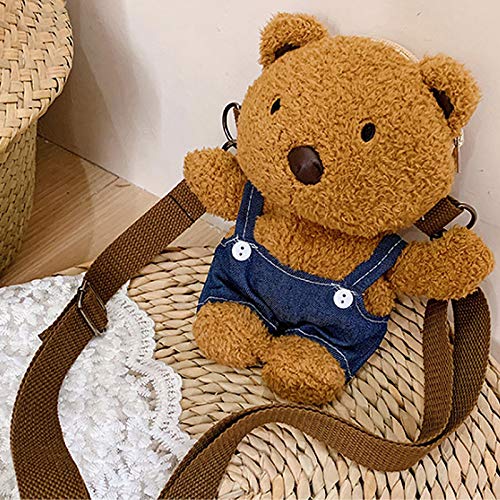 Cute Plush Mini Crossbody Bag for Women & Girls - Adorable Animal Shape Small Shoulder Purse Doll Phone Bag - Perfect for Parties, Travel & Everyday Use