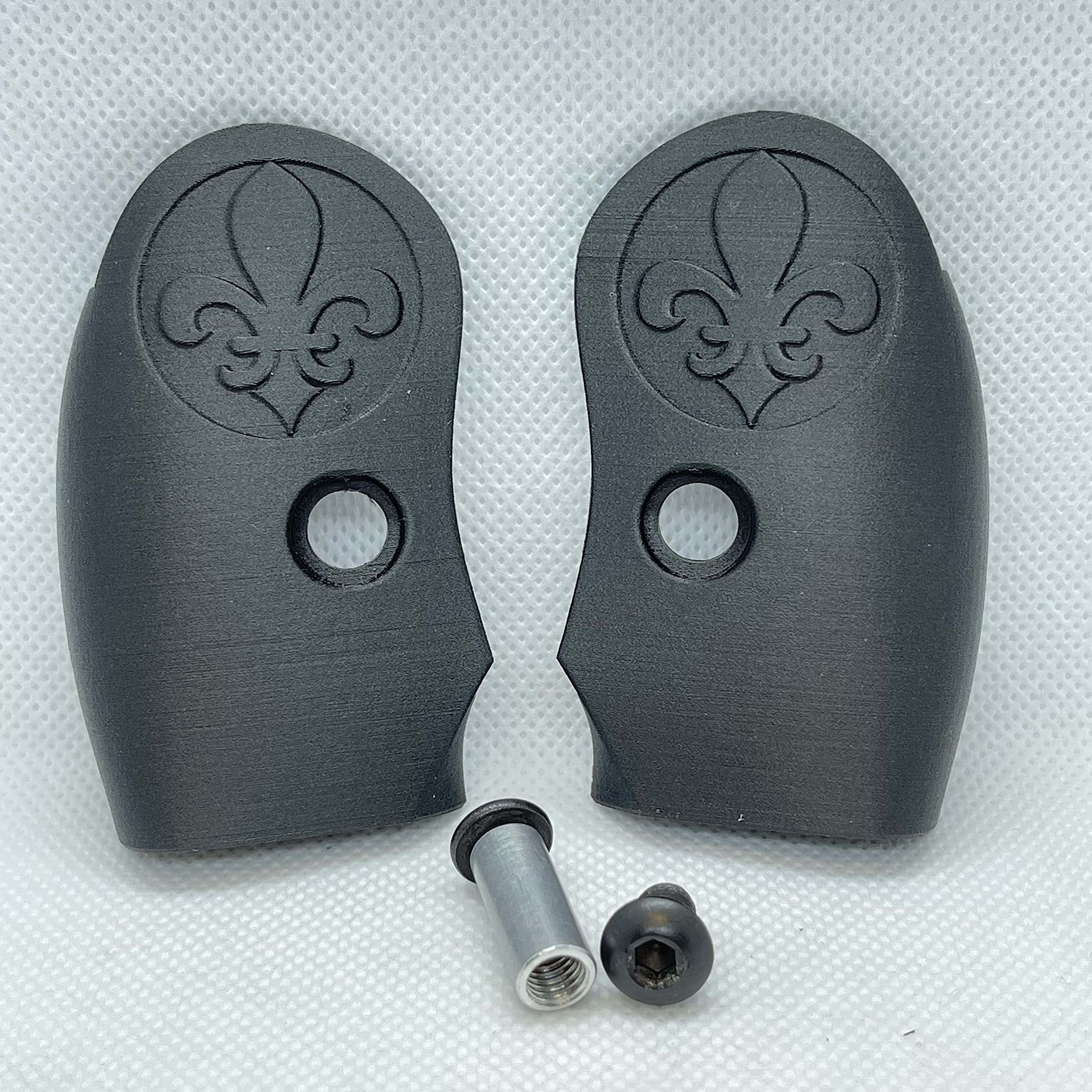 Bond Arms Derringer Fleur De Lis Style 2 Extended Grips - Premium Carbon Fiber Pistol Grips Made in USA - Compatible with Cowboy, Roughneck & Texan Models - Perfect for Concealed Carry, Home Defense & Western Shooting Sports