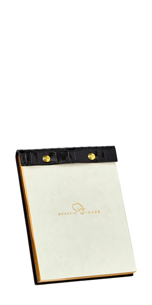 Black Crocodile Pattern Desk Notepad - Premium Writing Pad for Office, Home & School - Perfect for Notes, To-Do Lists & Memos