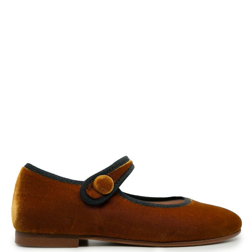 Beberlis Mustard Velvet Pointed Toe Mary Jane Pumps - Elegant Women's Dress Shoes for Work, Parties & Weddings