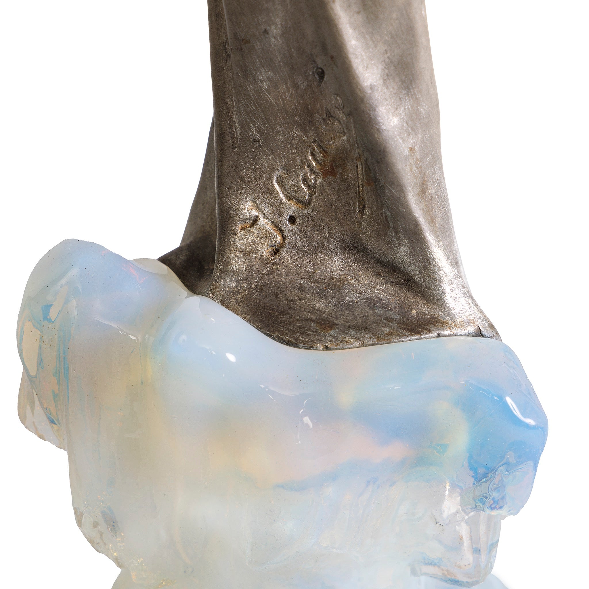 Julien Caussé La Fee des Glaces (Ice Maiden) Sculpture - Handcrafted French Art Statue for Home Decor, Gift & Collectible | Perfect for Living Room, Office & Garden Display