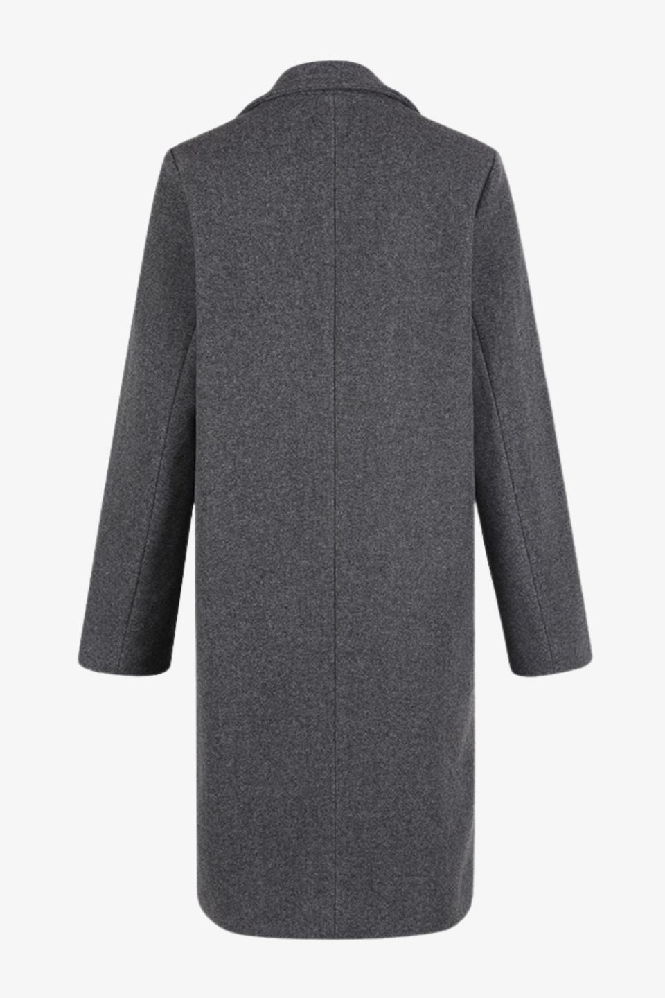 Premium Edmonton Charcoal Marle Long Coat for Men - Stylish Winter Overcoat with Warm Lining | Perfect for Office, Travel & Formal Occasions
