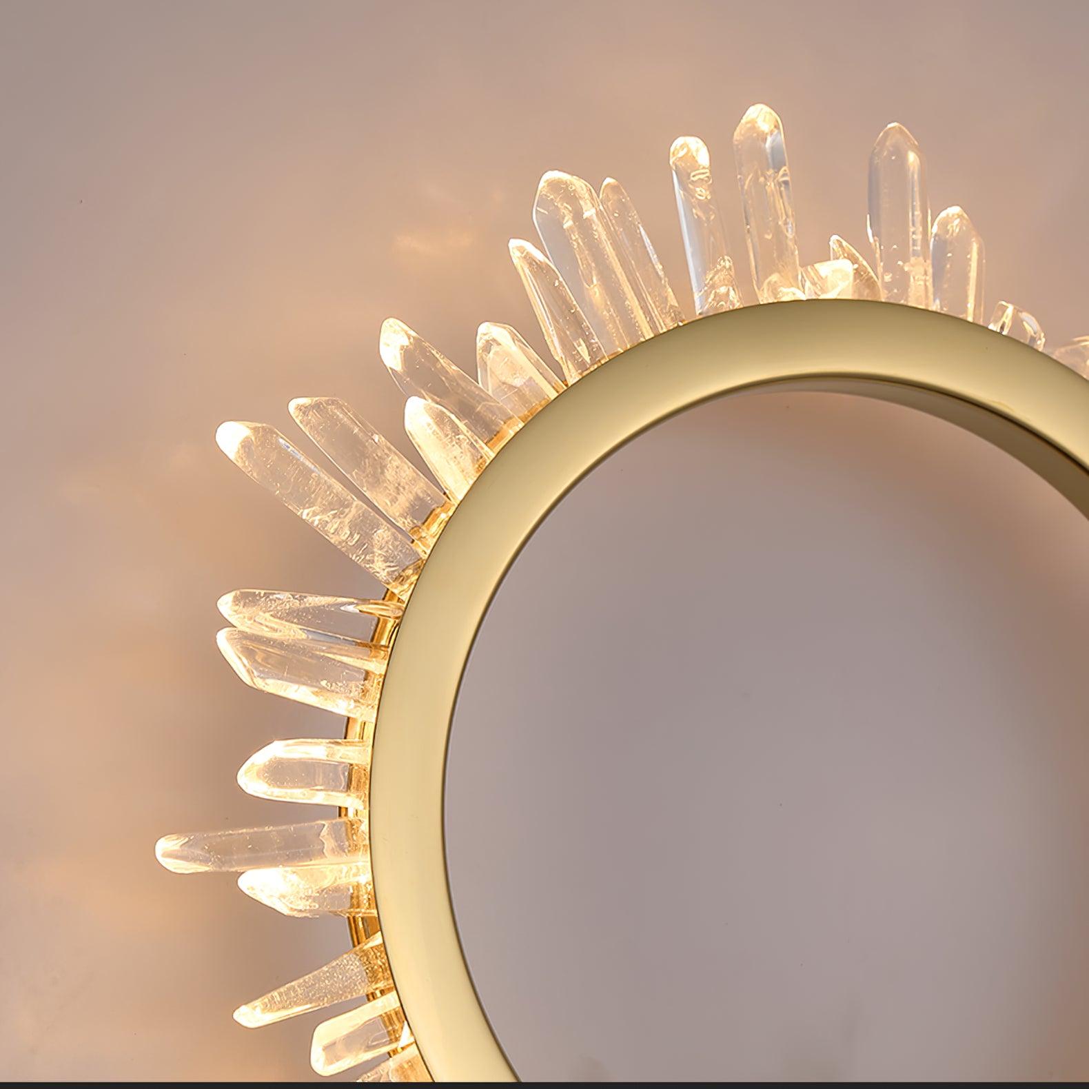 Natural Crystal Wall Lamp - Elegant Home Decor for Living Room, Bedroom & Hallway - Perfect for Ambient Lighting & Modern Interior Design