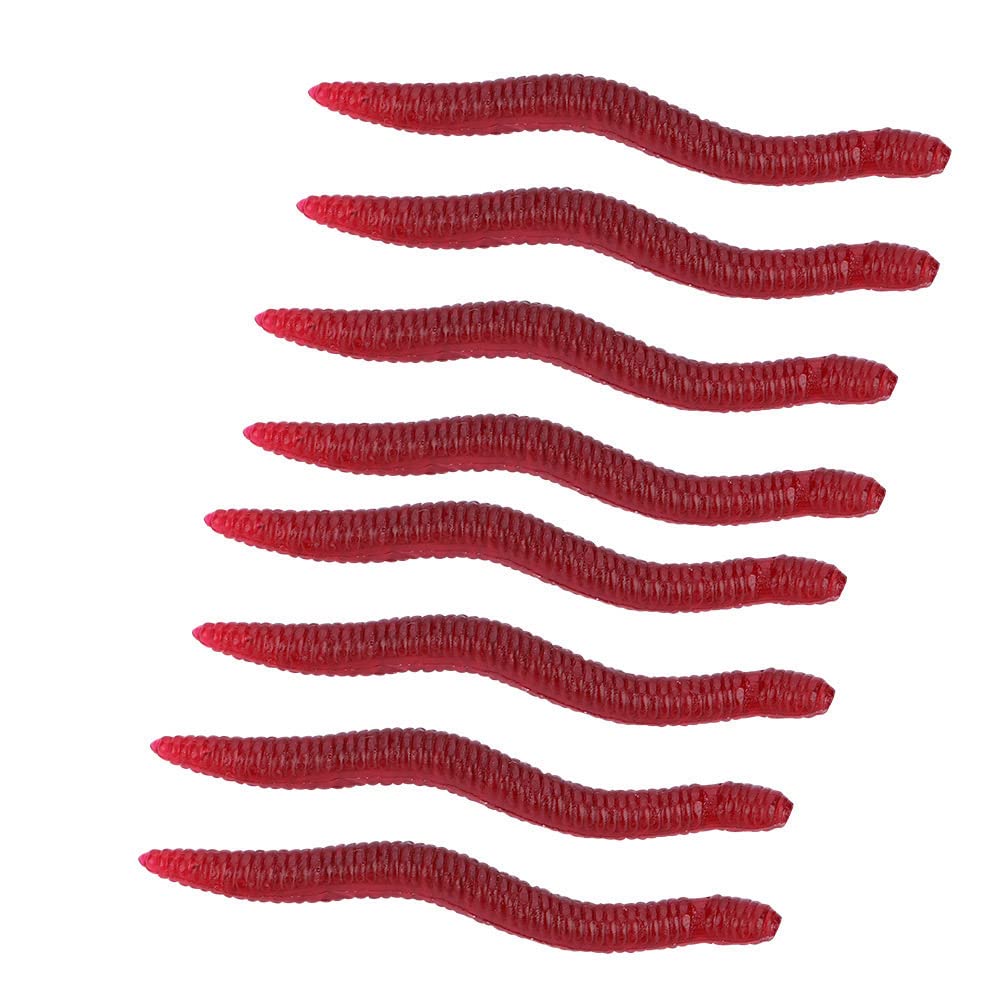 Earthworm Fishing Lure 4cm - Realistic Artificial Bait for Carp Fishing - Durable Soft Plastic Worm Lure for Freshwater & Outdoor Fishing - Perfect for Bass, Trout, and Panfish