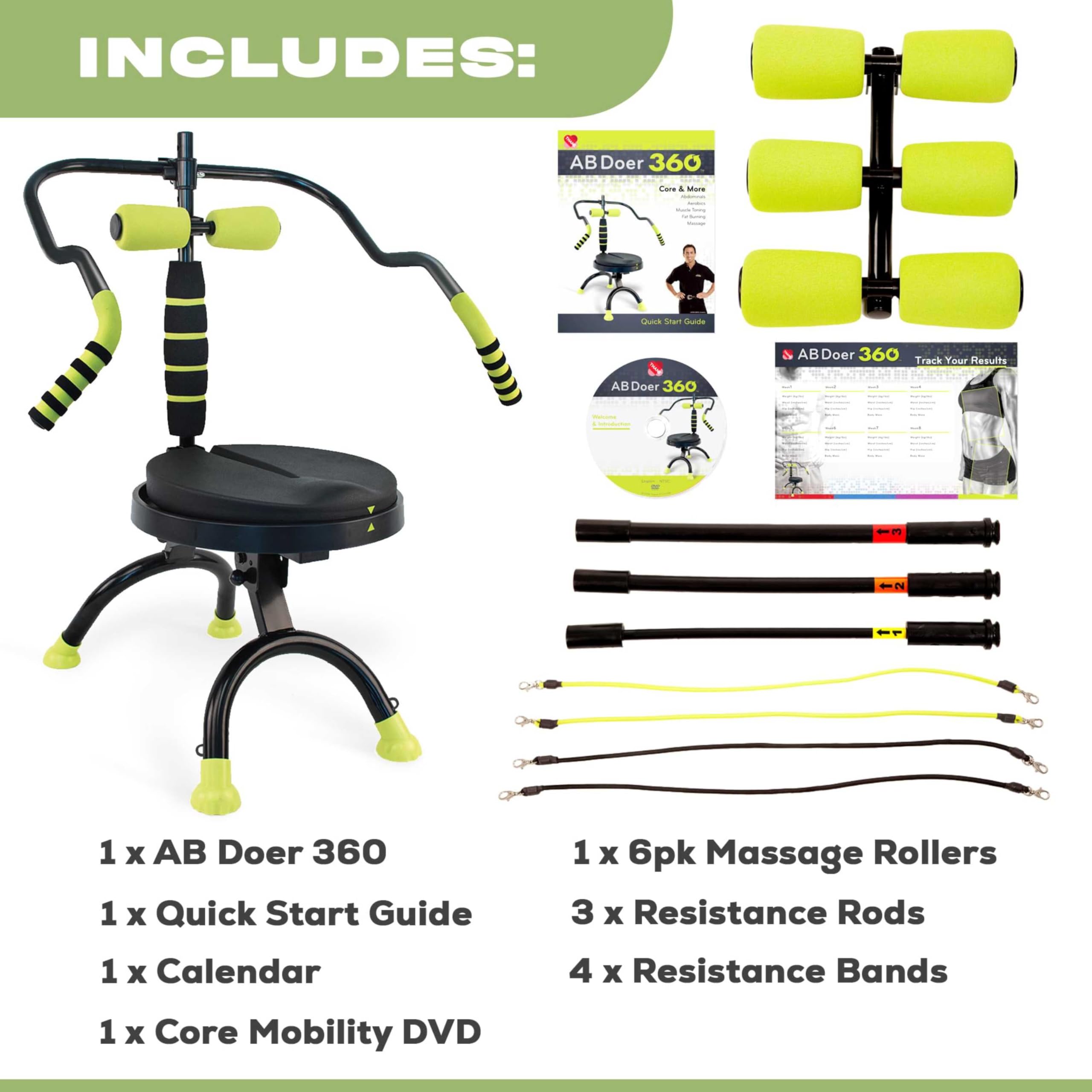 Ab Fitness Machine System - Full Body Workout Equipment for Core Strength, Muscle Activation & Calorie Burning | Perfect for Home Gym & Cardio Training