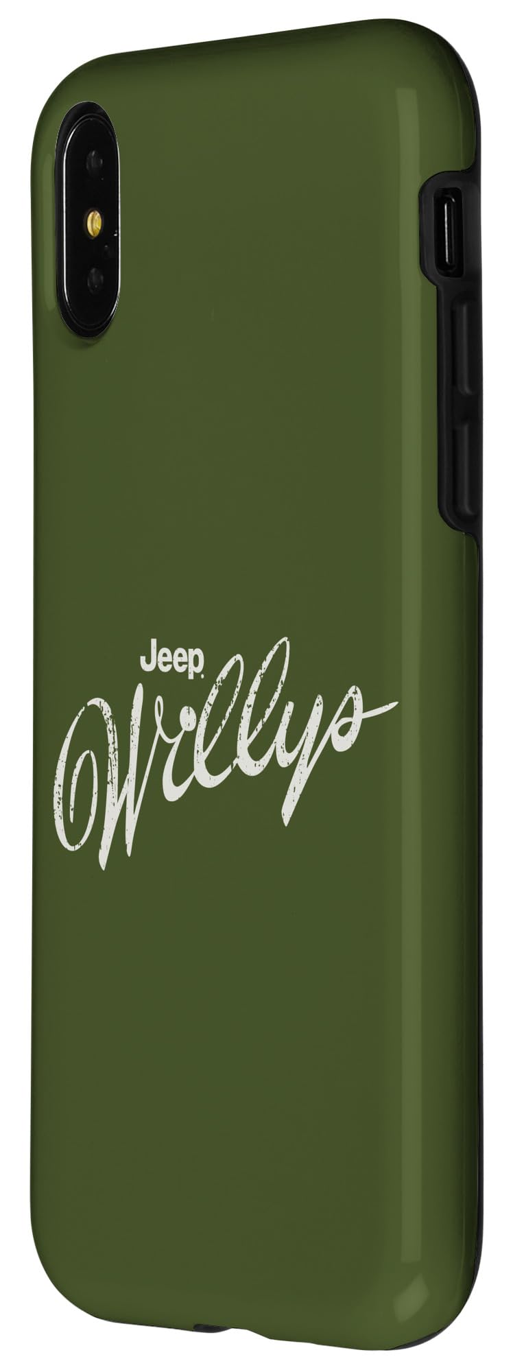 iPhone X/XS Jeep Willys Script Logo Protective Phone Case - Durable & Stylish Cover for Outdoor Adventures & Daily Use