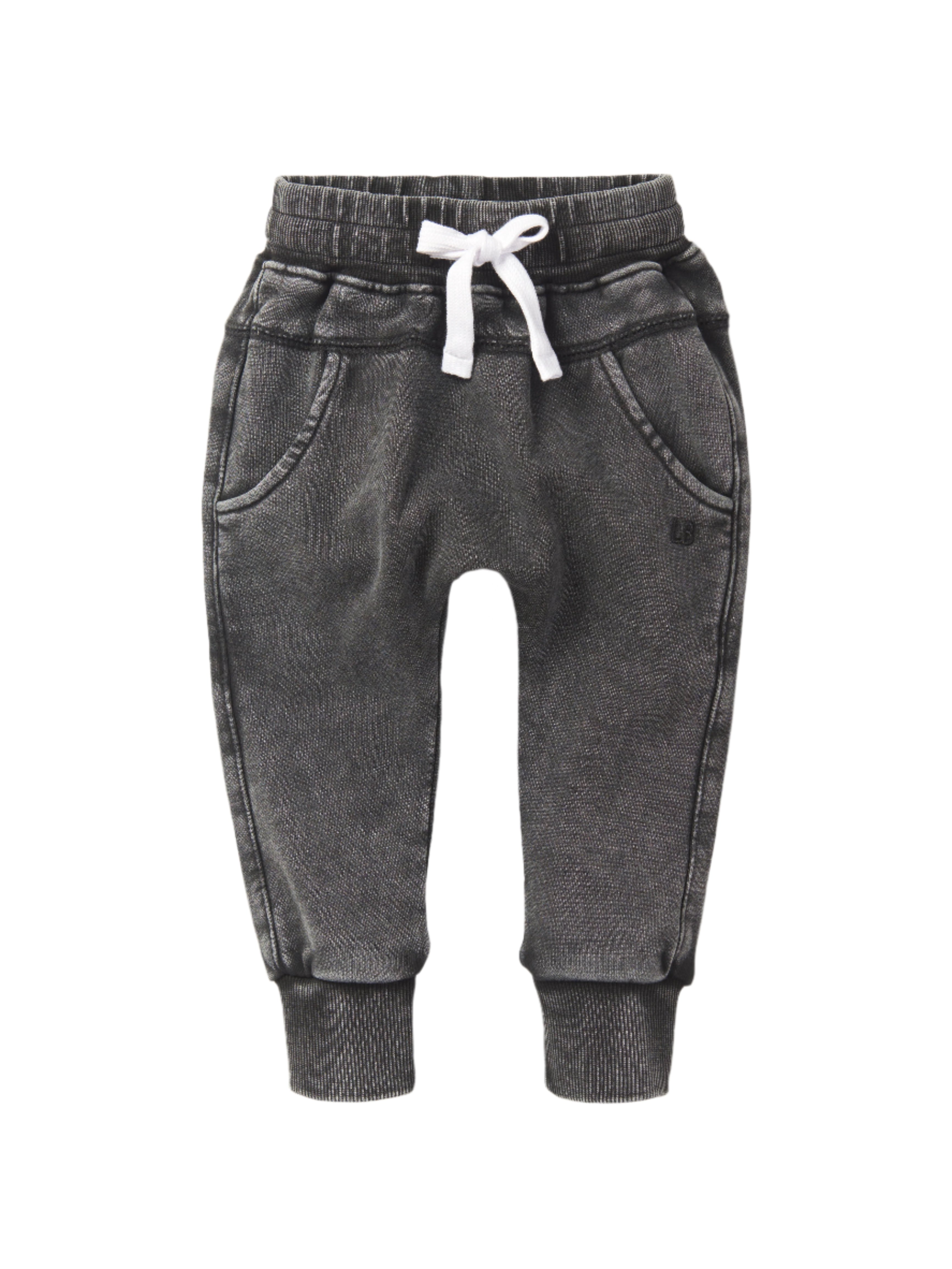 Acid Wash Jogger Pants for Men & Women - Black Distressed Casual Sweatpants | Lounge, Gym, Streetwear Fashion