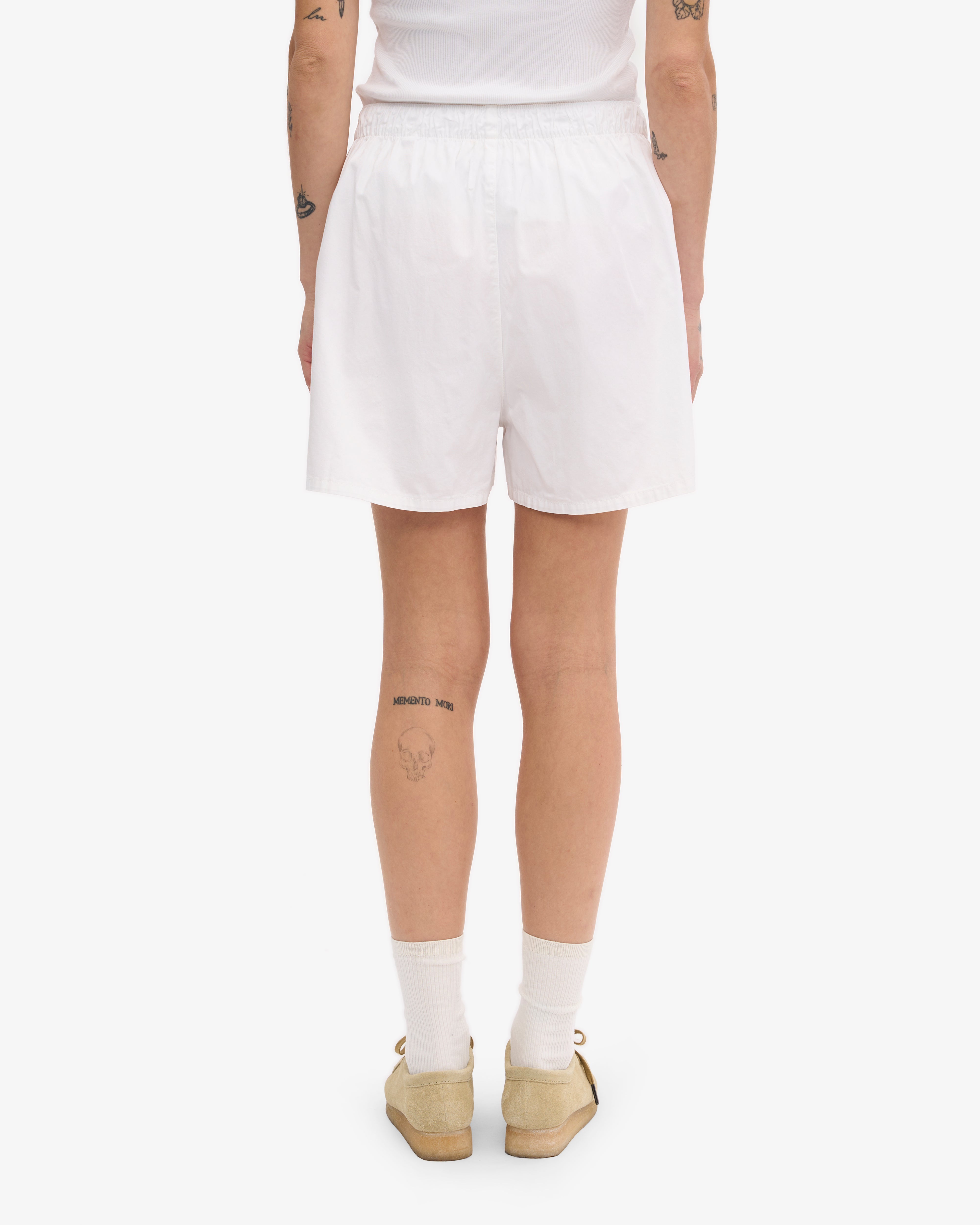 Organic Cotton Women's Twill Shorts - Comfortable & Breathable Summer Shorts for Casual Wear, Outdoor Activities & Travel | Optical White