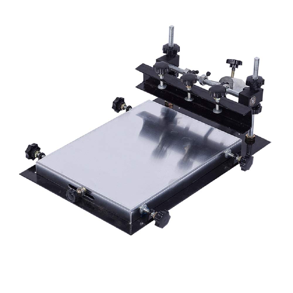 YUEWO Silk Screen Printing Machine 32x22cm - Stencil Printer for Clothes, Bags, Cardboard, Paper, Plastics & Stainless Steel - CE Certified Welding Paste & Glass Printing Tool - Perfect for DIY Crafts, T-Shirt Printing & Industrial Applications
