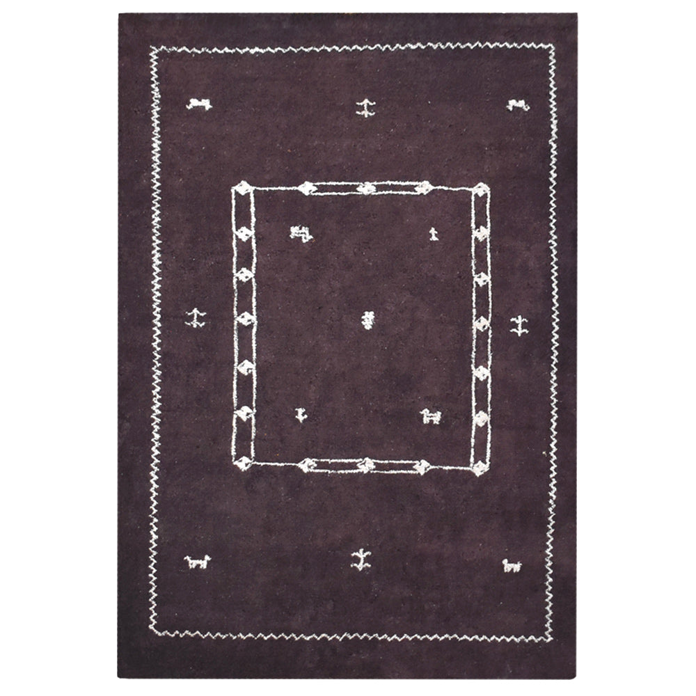 Hand Knotted Wool Rug - Soft & Durable Bohemian Style Area Rug for Living Room, Bedroom, Home Decor - Perfect for Boho Chic, Farmhouse & Modern Interior Design
