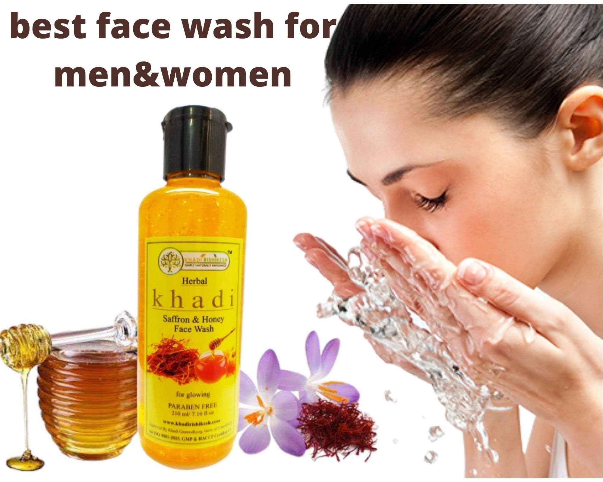 Khadi Rishikesh Herbal Saffron & Honey Body Wash for Radiant & Glowing Skin - Treats Dull & Dry Skin, Improves Skin Tone - Unisex for Men & Women (210ml) - Perfect for Daily Shower & Spa-Like Skincare Routine