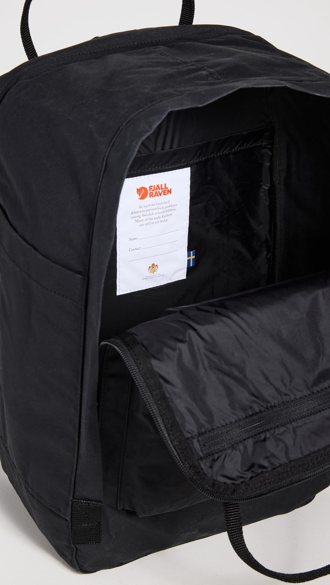 Fjallraven Women's Kanken Laptop Backpack 17 Inch - Lightweight Water-Resistant Daypack for Work, School & Travel - Black One Size Backpack for Women & Girls