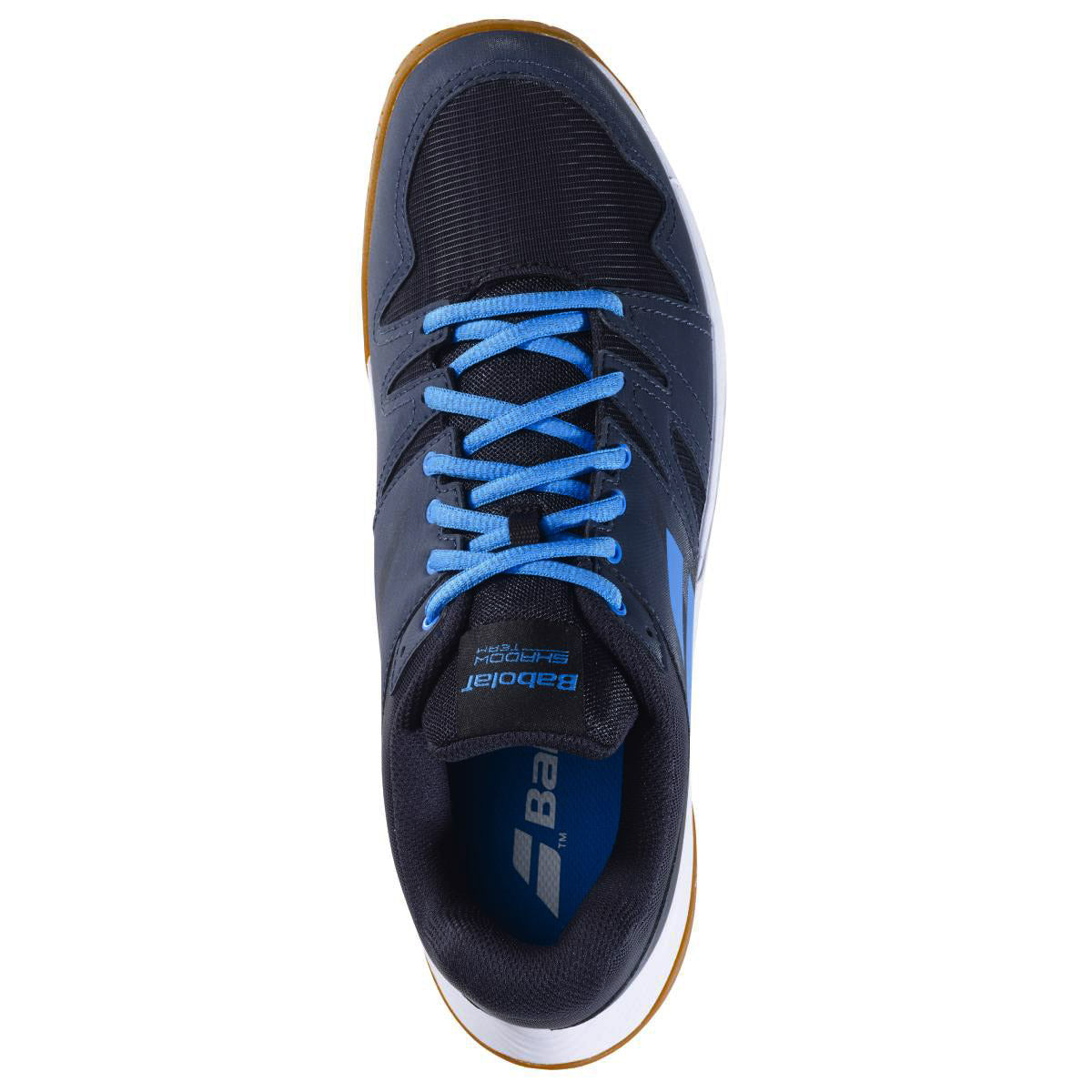 Babolat Shadow Team Men's Indoor Court Shoes - Lightweight Tennis Shoes for Men with Cushioning & Support - Dark Grey/Blue - Perfect for Indoor Tennis, Badminton & Squash Games