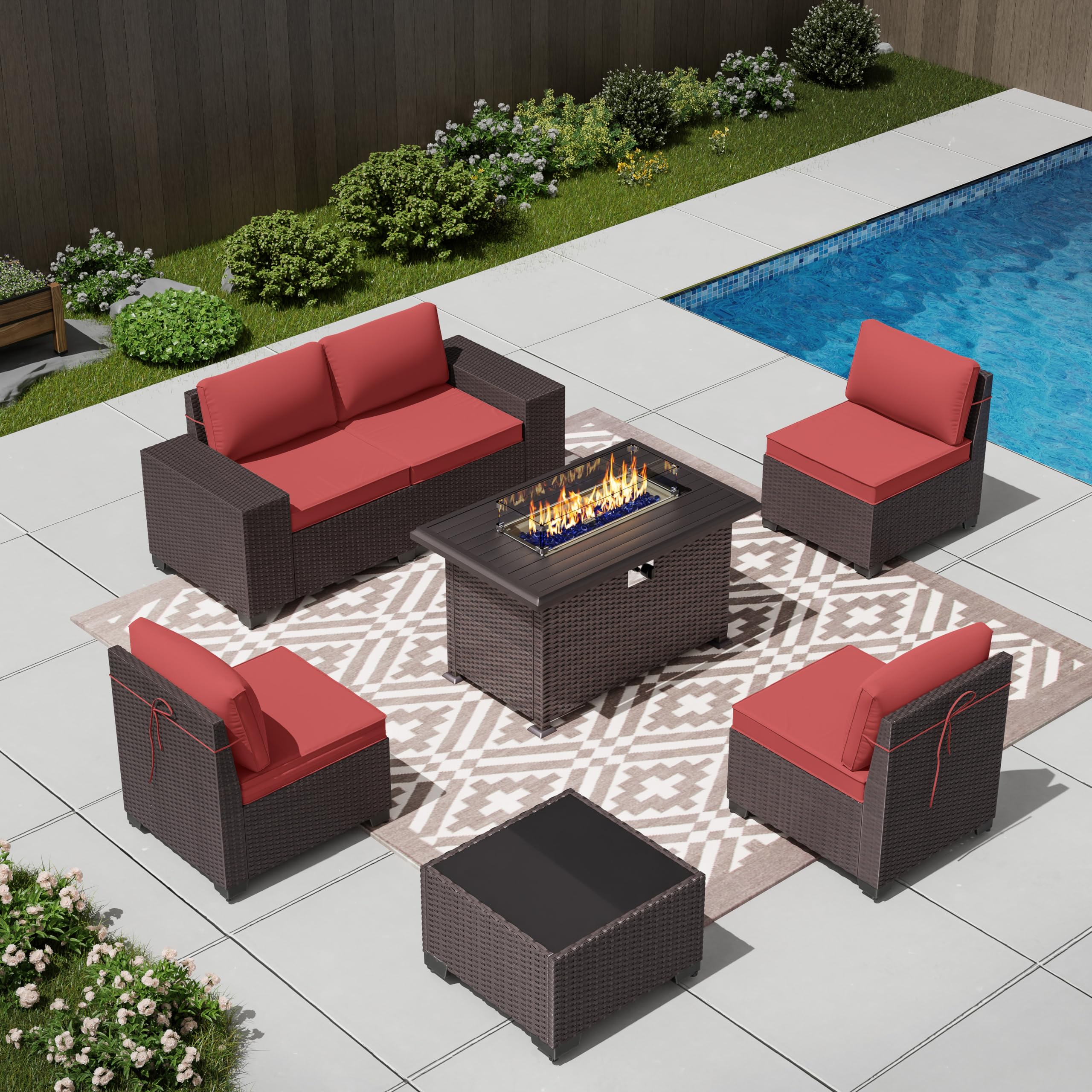 7-Piece Outdoor Patio Furniture Set with ETL Approved 43