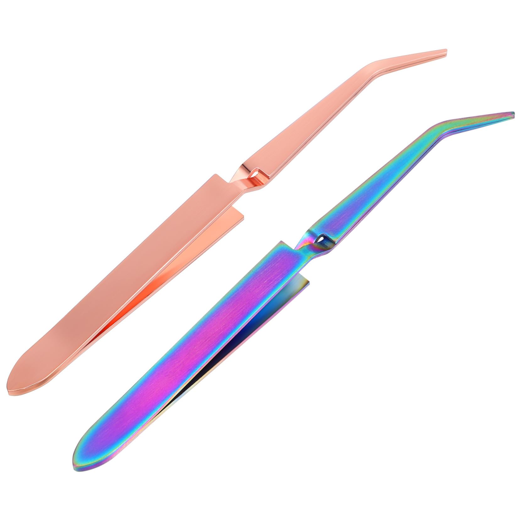 2 Pcs Stainless Steel Nail Shaping Tweezers - Professional Manicure Tools for Precise Nail Shaping & Pinching | Perfect for DIY Nail Art, Salon Use & Craft Projects