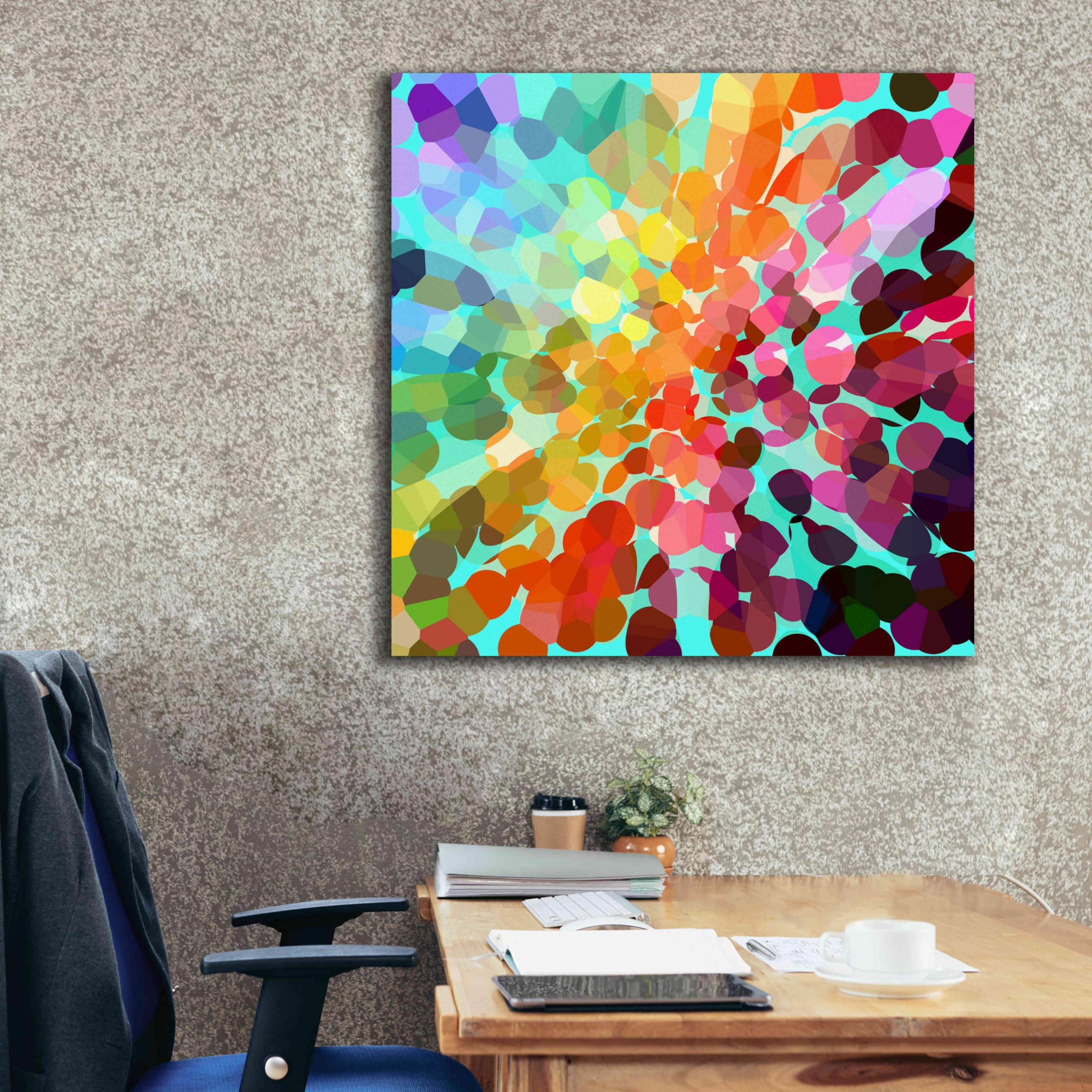 Epic Graffiti 'Connect' by Shandra Smith - 37x37 Inch Modern Canvas Wall Art for Living Room, Bedroom & Office Decor