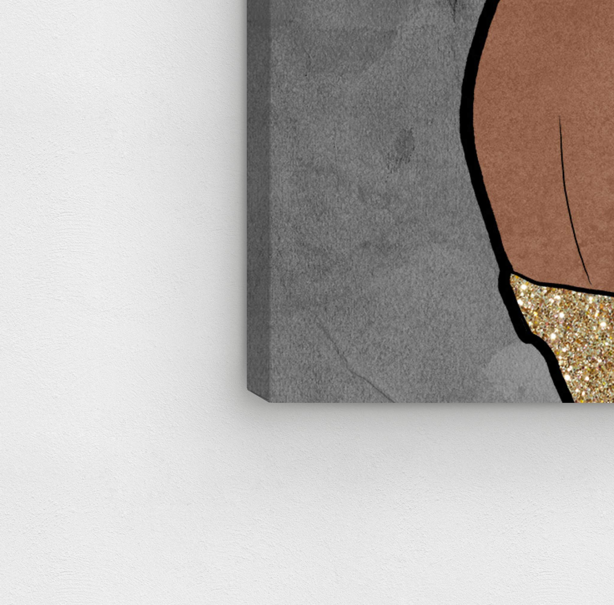 Oliver Gal Artist Co. Fashion & Glam Wall Art Canvas Print 'Wraps & Style' - 36x45 Inches Brown & Gold Home Decor - Perfect for Living Room, Bedroom & Office Wall Decor