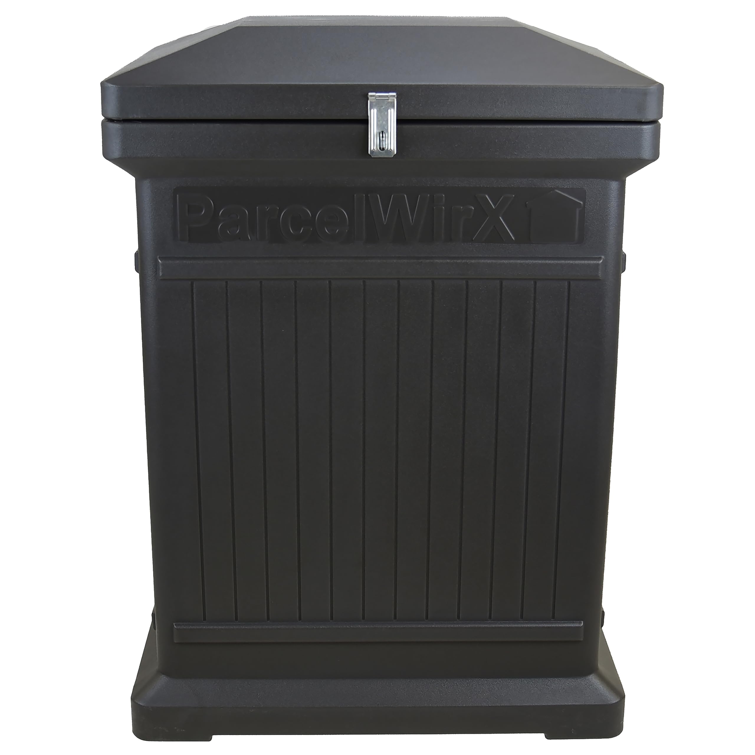 Premium Vertical Storage Cabinet - Lockable Package Delivery Box with Hinged Lid in Graphite | Secure Mail & Parcel Organizer for Home, Office & Porch | Durable Weatherproof Package Drop Box