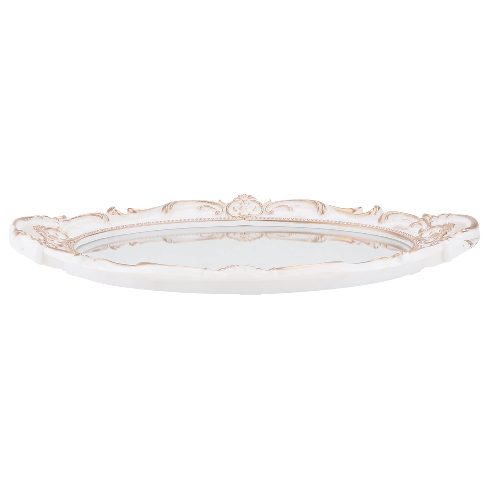 Vintage Brass Oval Mirror Tray - Jewelry & Trinket Organizer, Decorative Dresser Tray with Antique Glass for Jewelry Display, Home Decor & Vanity Accessories | Perfect for Bedroom, Bathroom & Dressing Table Organization