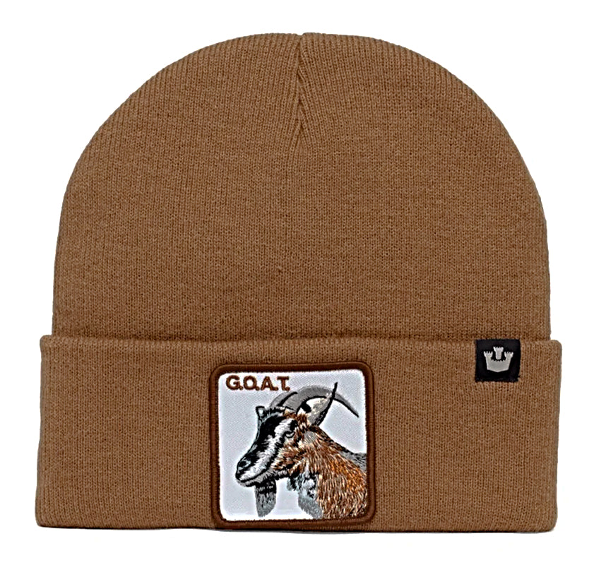 Goorin 'Haute Goat' Acrylic Knitted Beanie for Men & Women - Soft Winter Hat in Camel Color - Perfect for Cold Weather, Outdoor Activities, and Casual Style