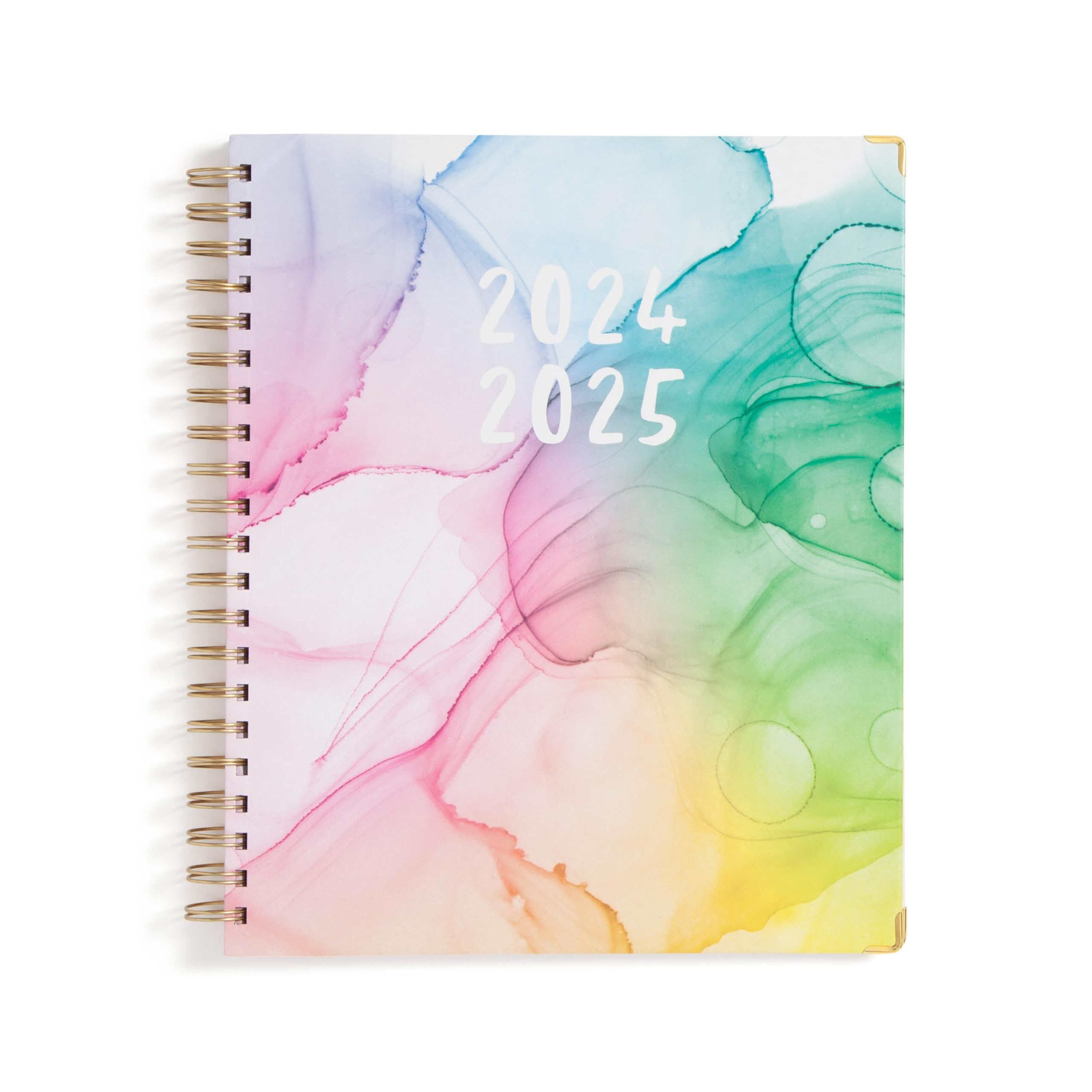 Blue Sky 2024-2025 Academic Planner - Weekly & Monthly Calendar, 8.5 x 11 Inch Hardcover Wirebound Notebook with Rainbow Pages - Perfect for Students, Teachers & Office Organization