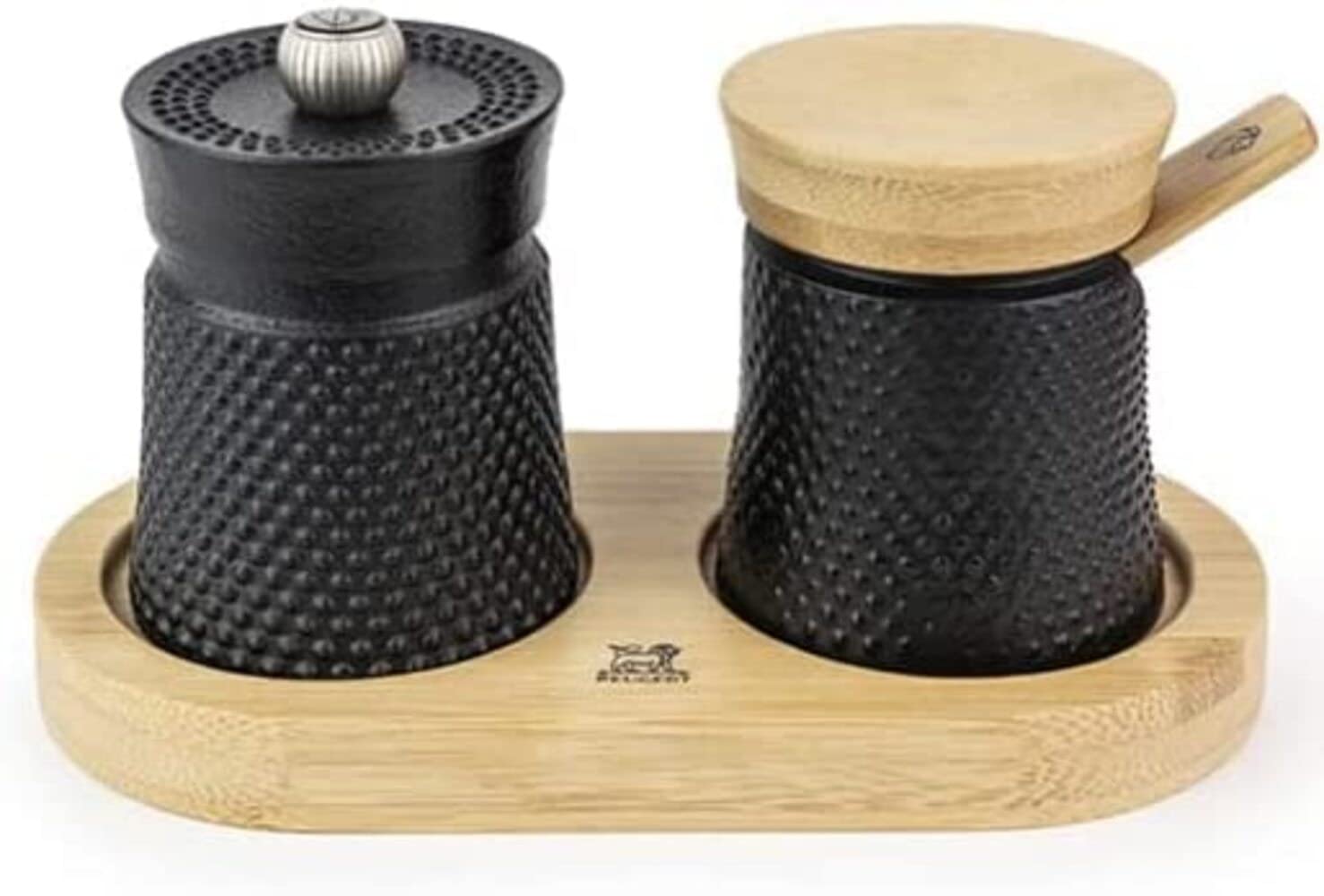 Peugeot Bali Fonte Cast Iron Pepper Mill and Salt Grinder Set - 3-Inch Black (39967) | Premium Kitchen Gift for Cooking, Dining & Home Decor