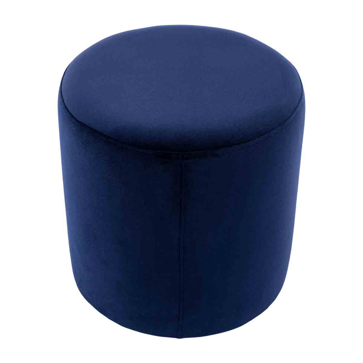 Juliette Velvet Ottoman Stool 16 Inch Round Footrest Pouf - Perfect for Living Room, Bedroom, or Nursery Decor