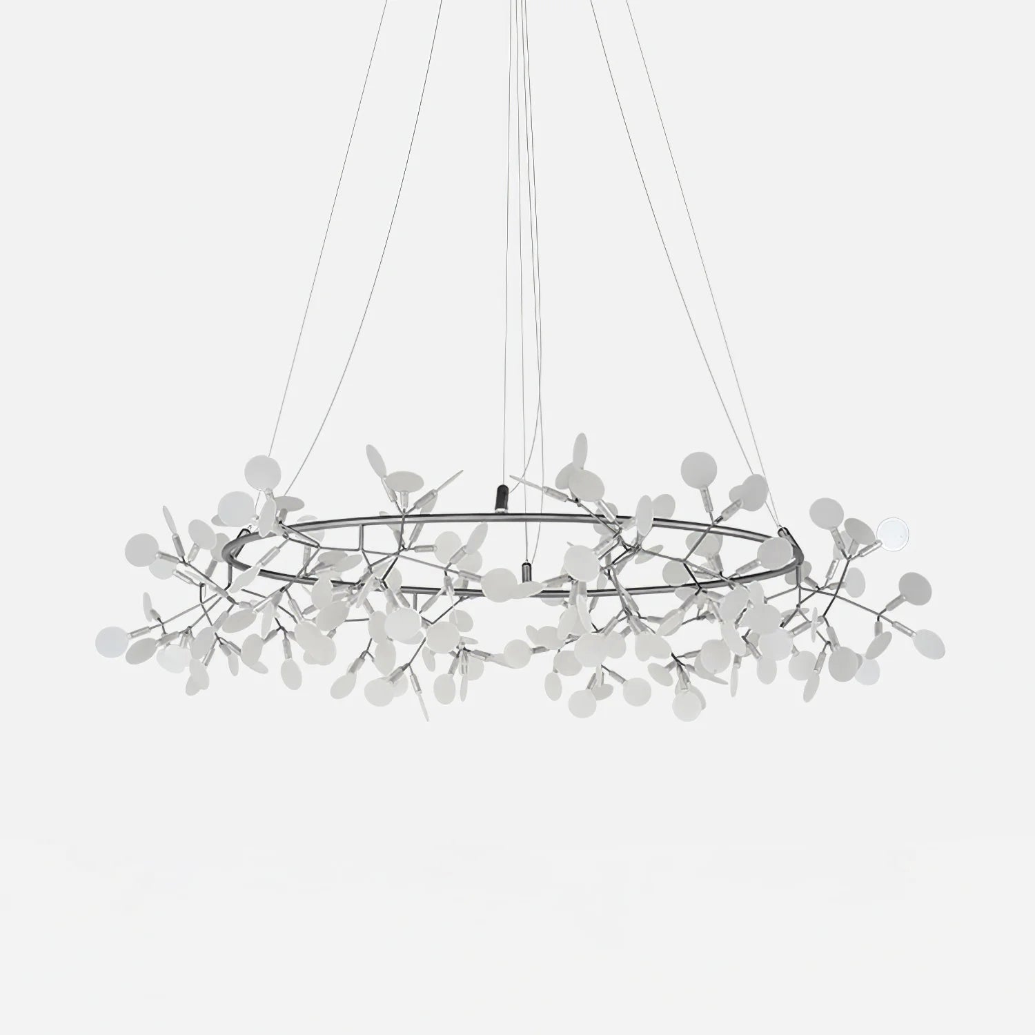 Black Big O Firefly LED Chandelier - Modern Crystal Ceiling Light Fixture for Dining Room, Living Room & Bedroom | Elegant Home Decor Lighting for Weddings & Parties