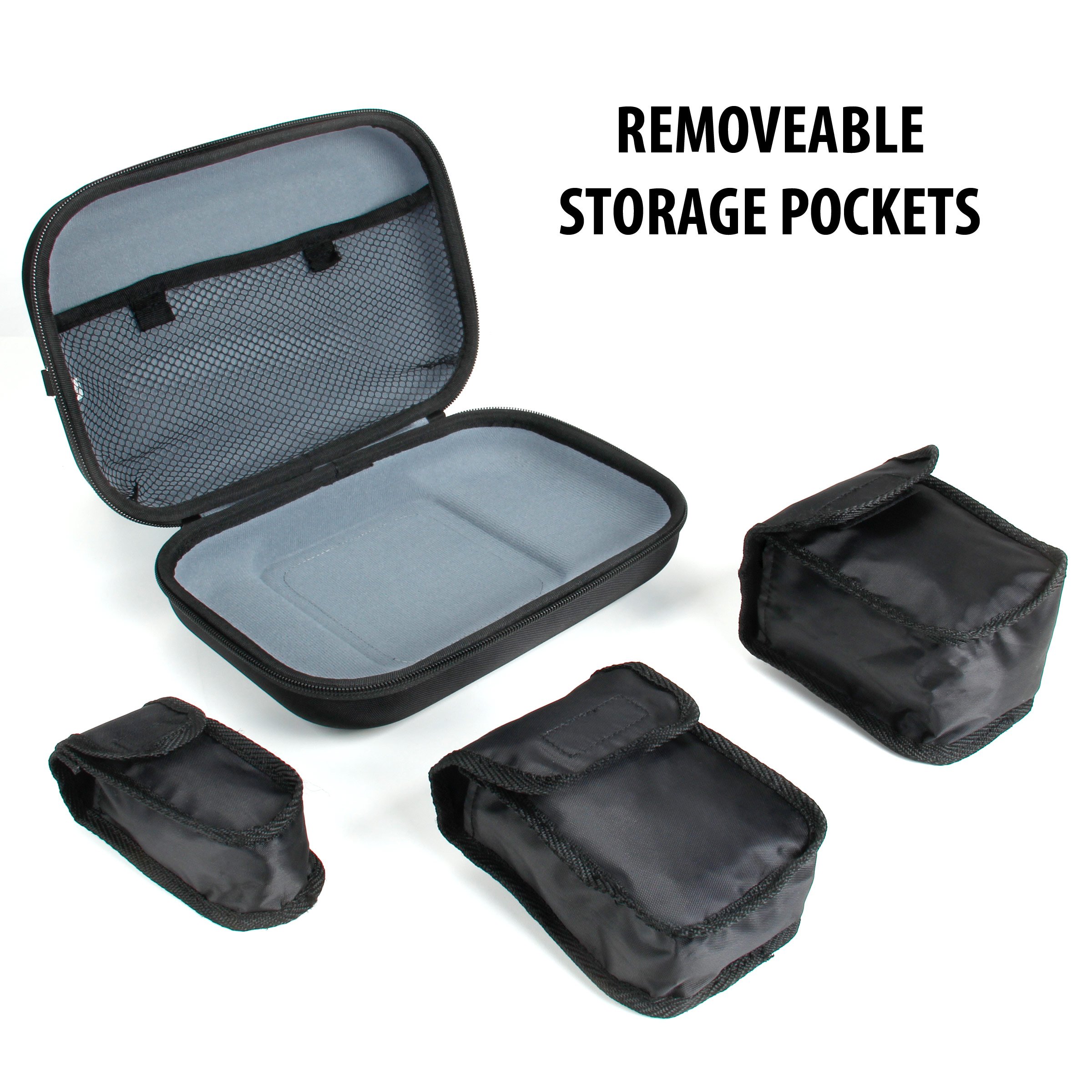 USA Gear Hard Drone Carrying Case - Compatible with DJI Spark Mini, Mavic Air & Ryze Tello - Durable Rugged Travel Storage for Batteries, Propellers, Controller & Charger - Perfect for Outdoor Adventures, Travel & Professional Drone Photography