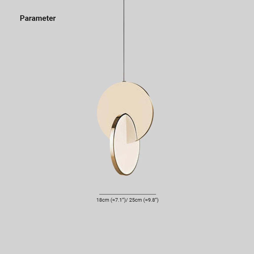 Modern Round Geometric Pendant Light - Stylish Ceiling Hanging Fixture for Living Room, Dining Room, or Bedroom Lighting
