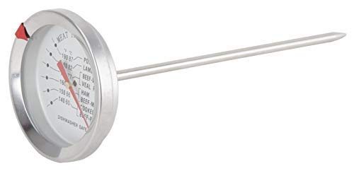 Omaha Large Dial Instant Read Analog Meat Thermometer - Stainless Steel Oven & Grill Safe Thermometer for Cooking, Baking, BBQ - Dishwasher Safe & Rustproof - Perfect for Grilling, Roasting, and Baking Meats