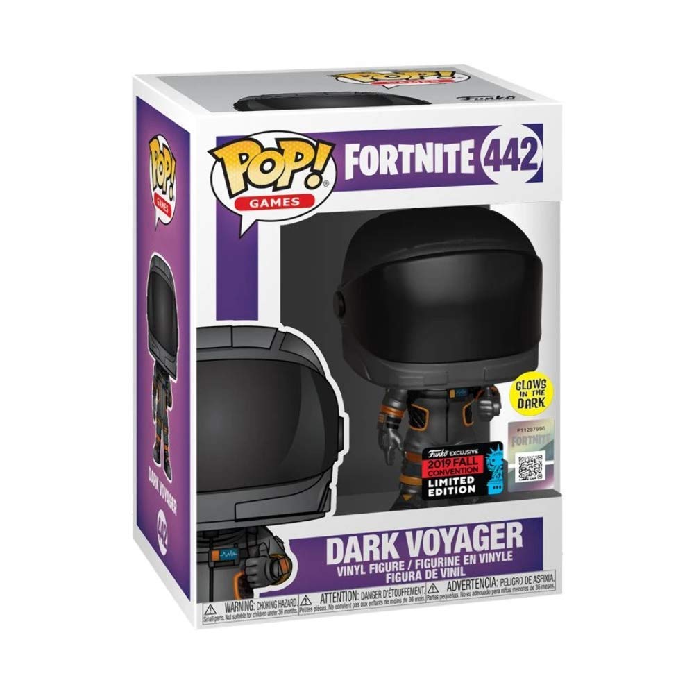 Funko Pop! Games: Fortnite Dark Voyager NYCC Exclusive Glow in The Dark Vinyl Figure #442 - Perfect for Gaming Collectors, Room Decor & Gift Giving
