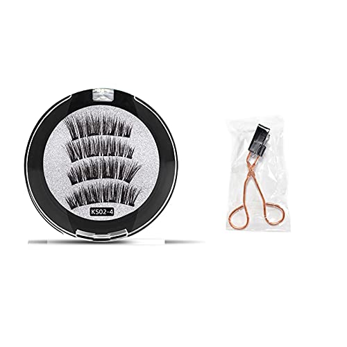 1 Pair Magnetic False Eyelashes Kit with Stainless Steel Tension Applicator Tool - Easy Clip-On Magnetic Eyelashes Set for Natural & Glamorous Look | Perfect for Parties, Weddings, and Daily Wear