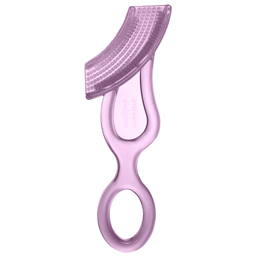 Baby's First Toothbrush - Soft Silicone Bristles for Gentle Teeth & Gum Cleaning | Safe for Infants 4+ Months | Pink (1 Pack) | Perfect for Early Oral Care & Teething Relief