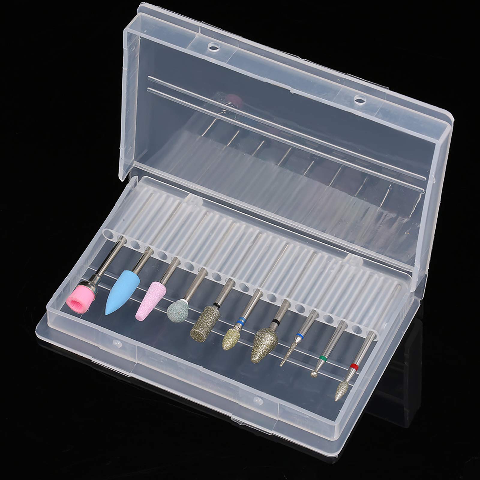 10PCS Nail Drill Bits Set - Professional Cuticle Cleaner, Dust Drill Brush & Rotary Polishing File for Manicure Pedicure - Nail Salon Tools for Home & Professional Use - Perfect for Nail Art, Acrylics & Gel Extensions
