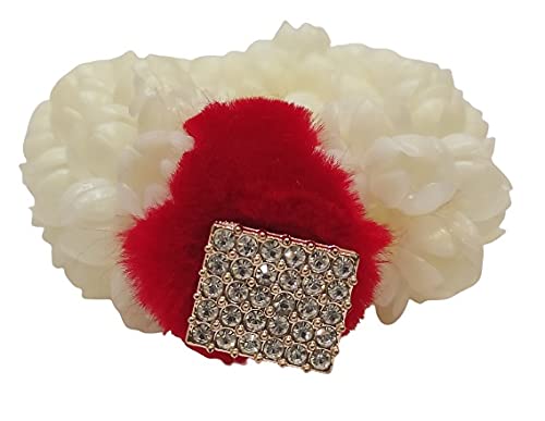 3-Pack Women's Gajra Floral Hair Clips | Elegant Bun Hair Accessories for Weddings, Parties & Boho Style
