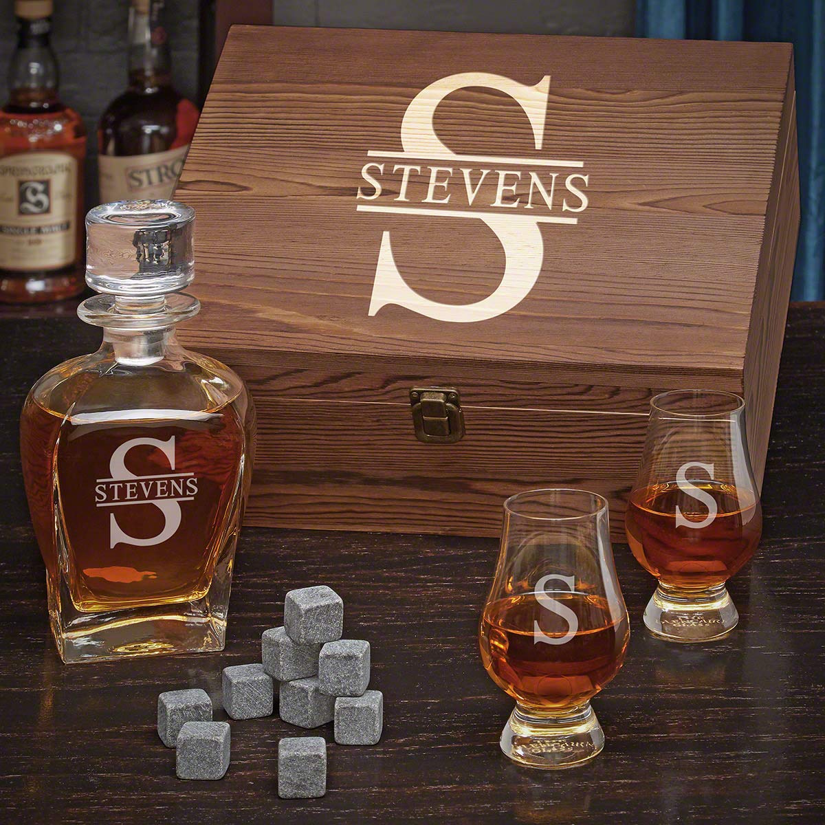 Personalized Oakmont Whiskey Snifter Gift Set - Engraved Crystal Glass for Bourbon, Scotch & Brandy - Perfect for Holidays, Anniversaries & Corporate Gifts