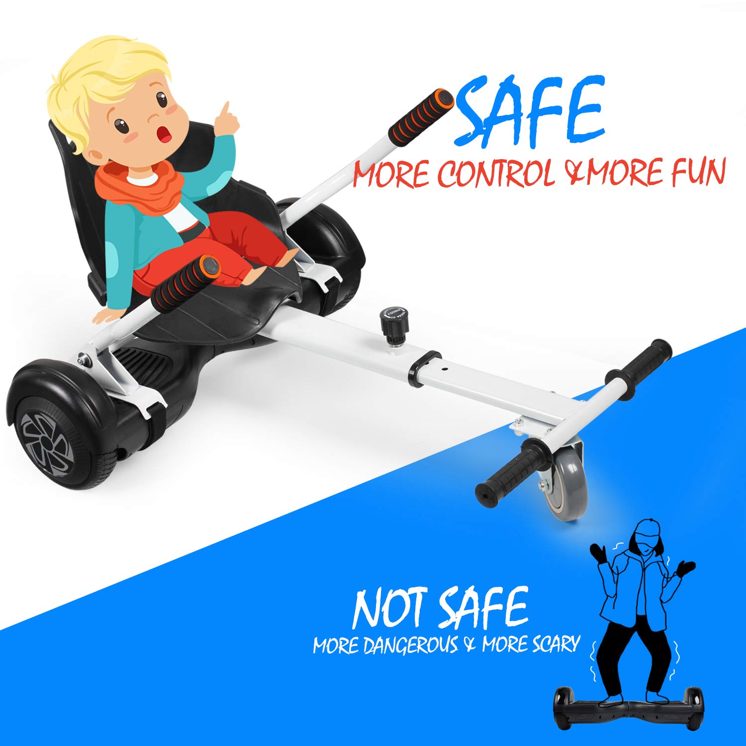 SISIGAD Electric Scooter for Kids Ages 5+ with Bluetooth, 6.5