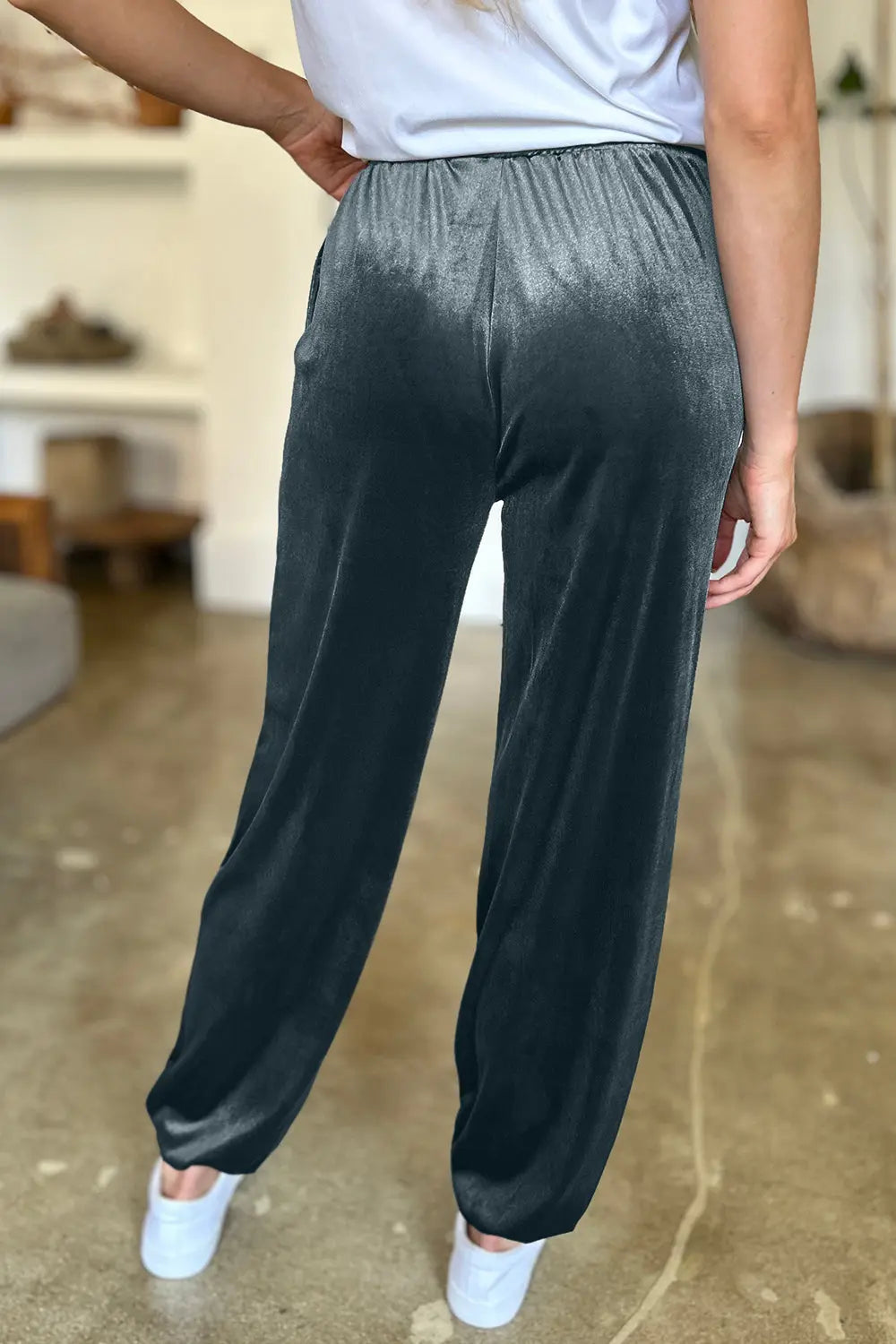Comfortable Stretch Pocketed Elastic Waist Joggers for Women - Soft Lounge Pants for Running, Yoga & Casual Wear