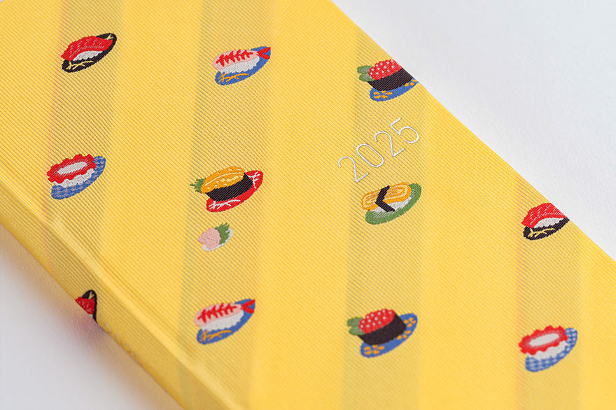 Hobonichi Weeks MEGA 2025 Planner - Hardcover Weekly Horizontal Notebook with Bow & Tie Sushi Design, English Edition | January Start, Monday Layout | Perfect for Journaling, Scheduling & Productivity Tracking