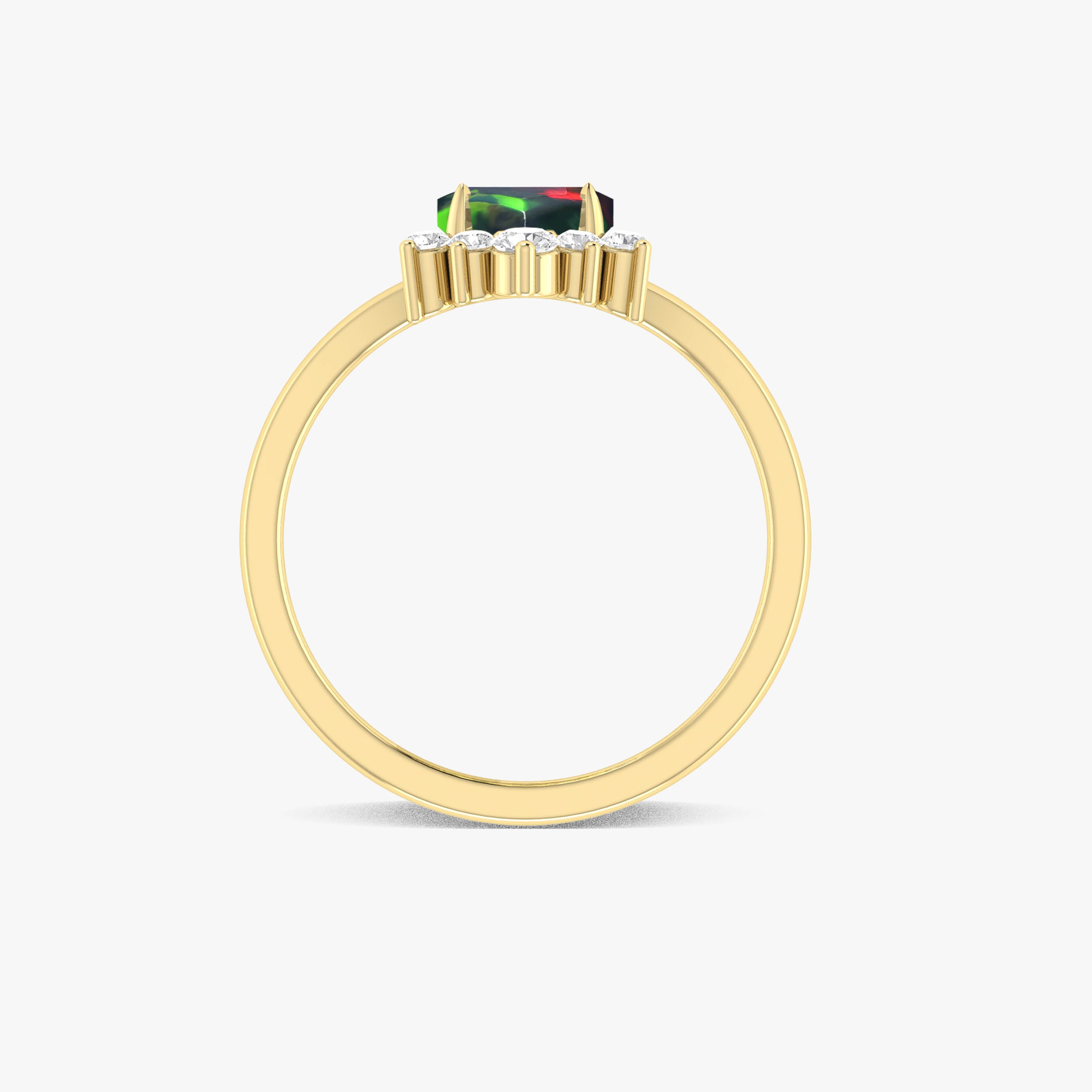 Natural Black Opal Hexagon Gemstone Ring for Women - Handcrafted Sterling Silver Jewelry - Perfect for Weddings, Anniversaries & Special Occasions