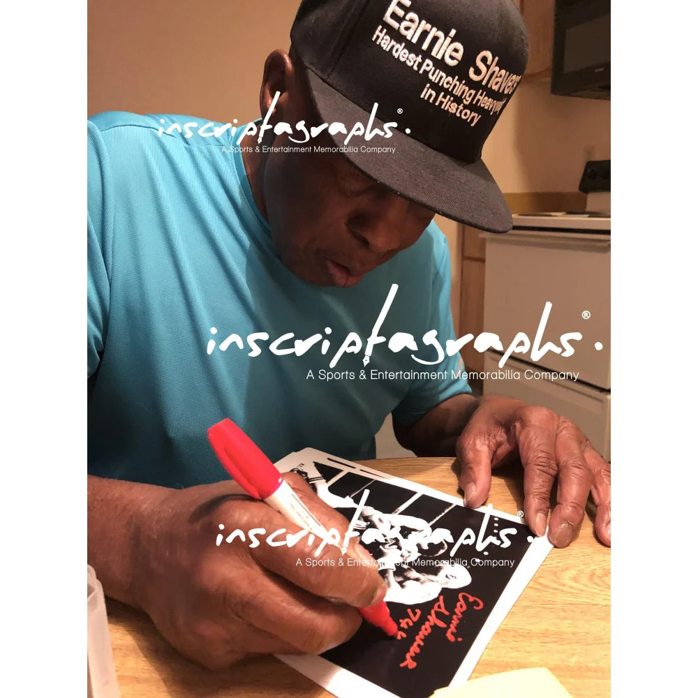 Earnie Shavers vs Ken Norton Autographed 8x10 Boxing Photo - Signed with 