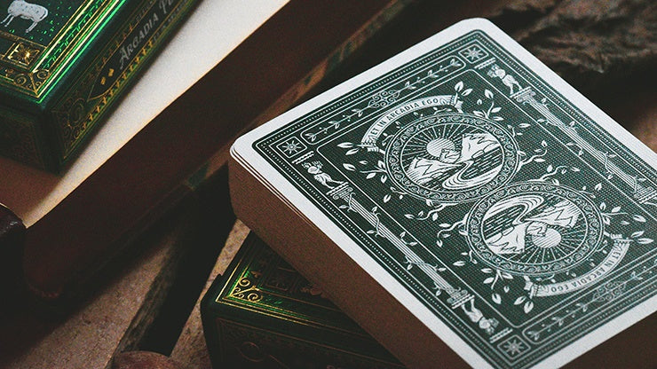 Premium Arcadia Signature Edition Playing Cards - Green Deck for Poker, Magic Tricks & Card Games | Elegant Design for Collectors & Card Enthusiasts