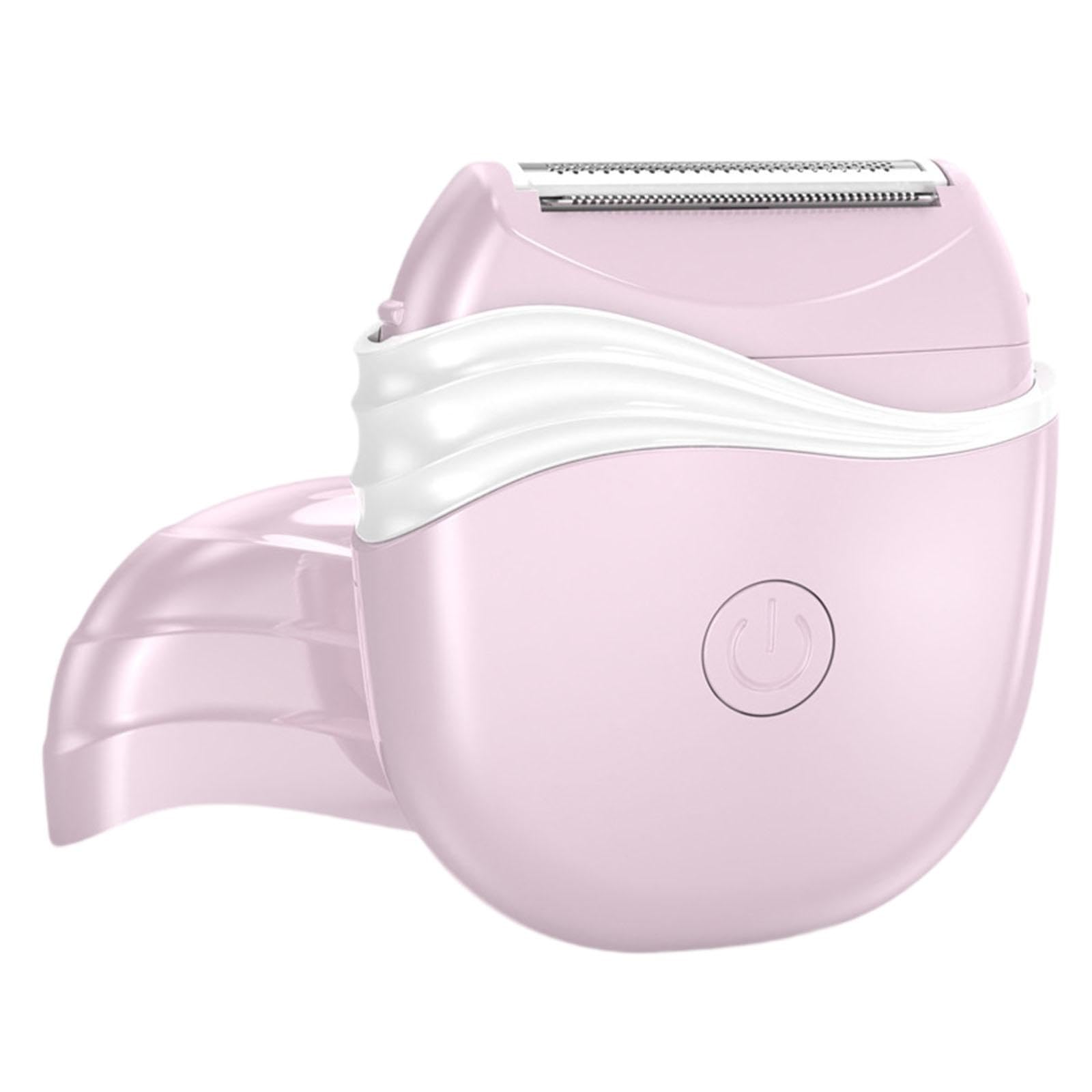 Best Women's Electric Shaver - Compact & Rechargeable Bikini Trimmer for Sensitive Areas, Underarms, Legs & Body Hair Removal - Portable Pink Shaver for Travel & Home Use